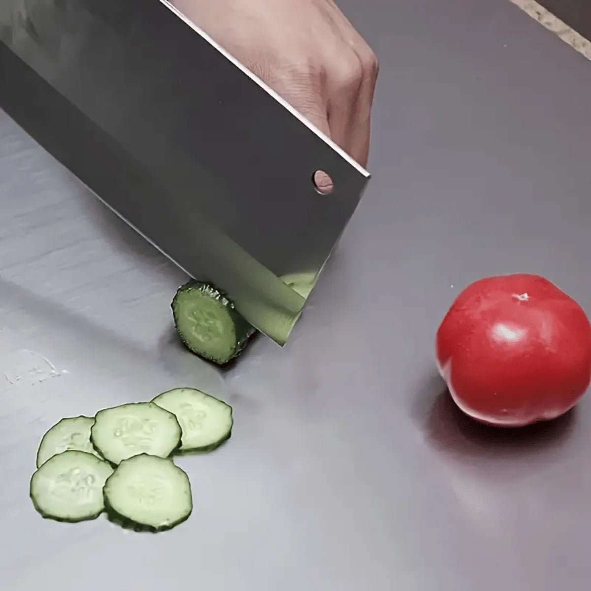 Stainless Steel Cutting Board With Lip For Over Sink Kitchen Prep