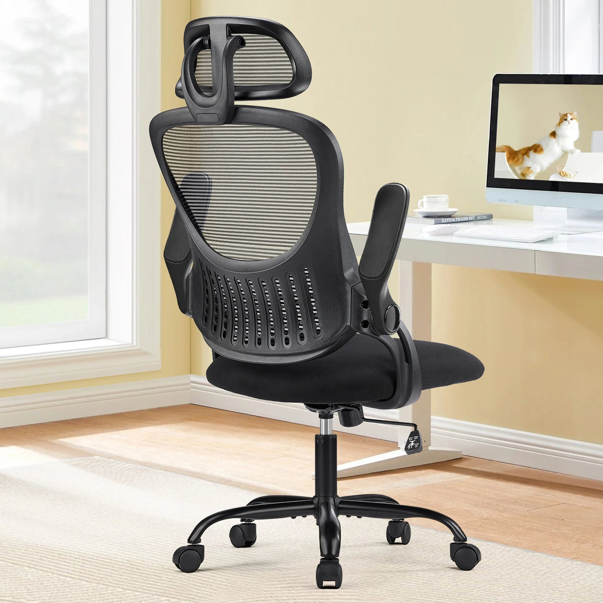 JHK Ergonomic Mesh Office Chair With Lumbar Support And Headrest