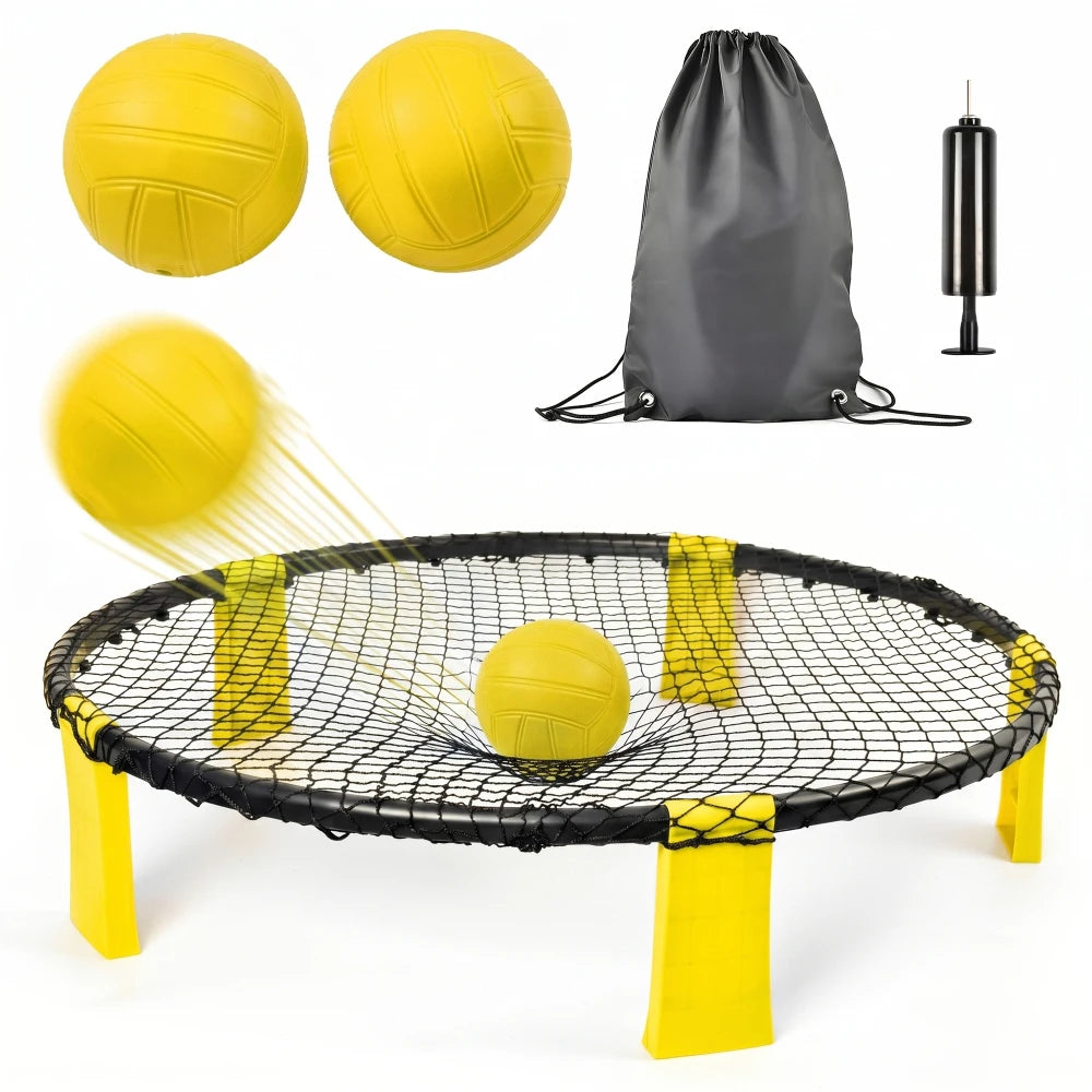 Roundnet Game Set With Net 2 Balls Portable Carry Bag