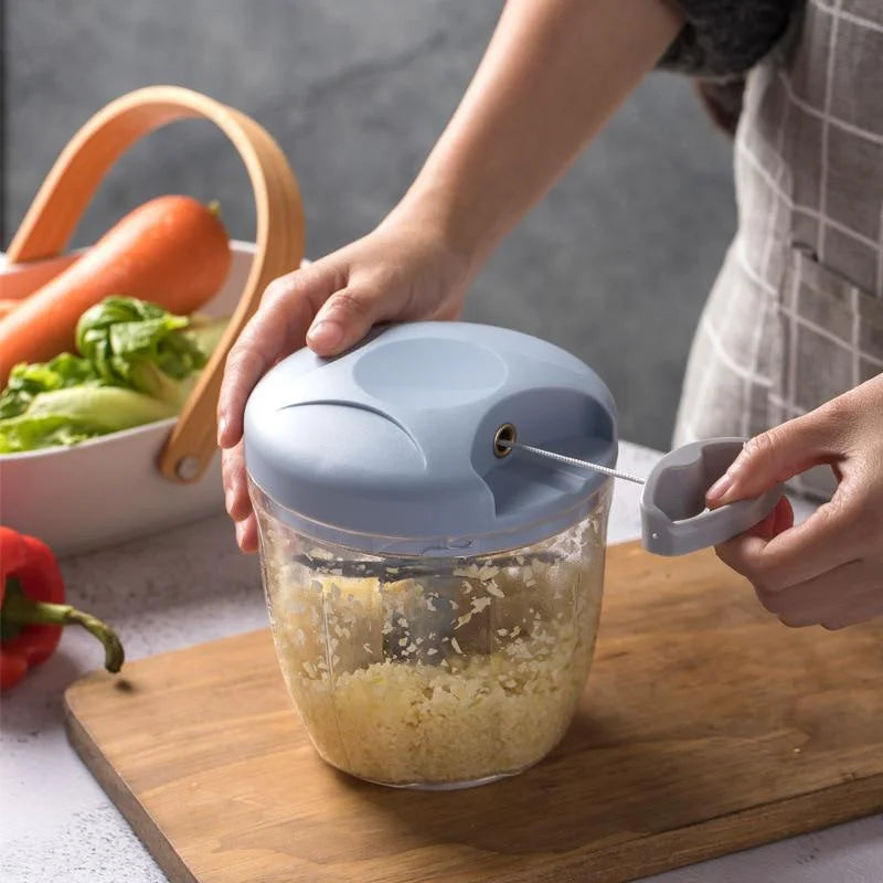 Manual Meat Mincer and Garlic Press Stainless Steel Kitchen Cutter