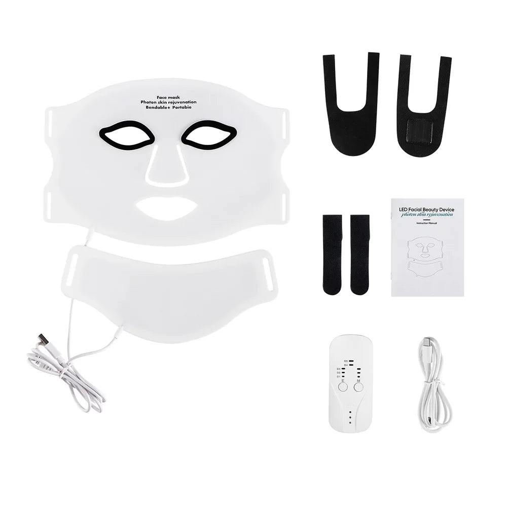 Foreverlily Silicone LED Mask For Skin Rejuvenation With Neck