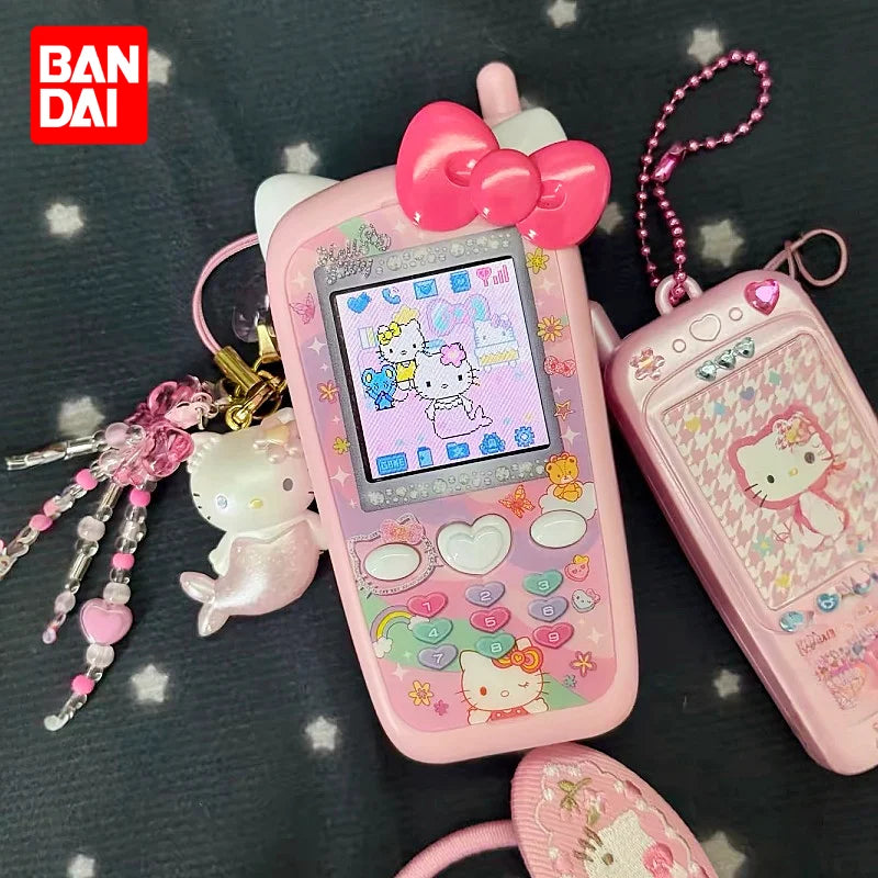 Bandai Phone Style Color Screen Handheld Game Console Interactive Toy