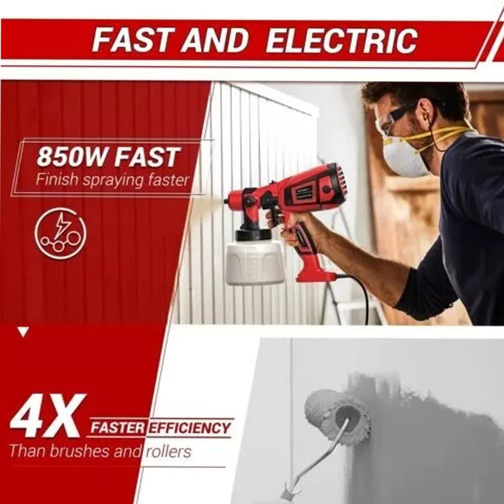 1400ML Electric Spray Gun 850W High Power Paint Sprayer