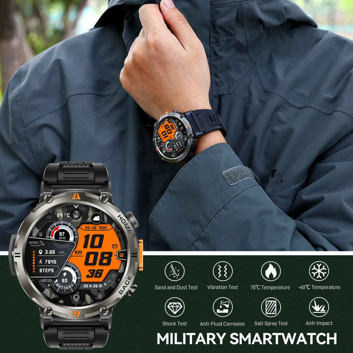 EIGIIS KE3 Smartwatch With Health Monitor And Full Touch Screen