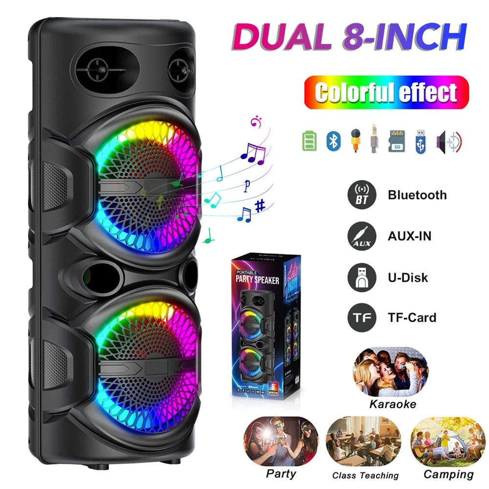 CURUK 3000W Portable Bluetooth Speaker Subwoofer Heavy Bass System