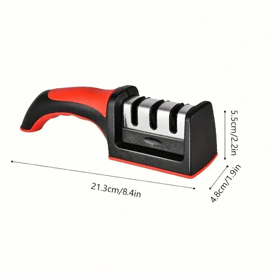 3 Stage Knife Sharpener Double Pack With Non Slip Base