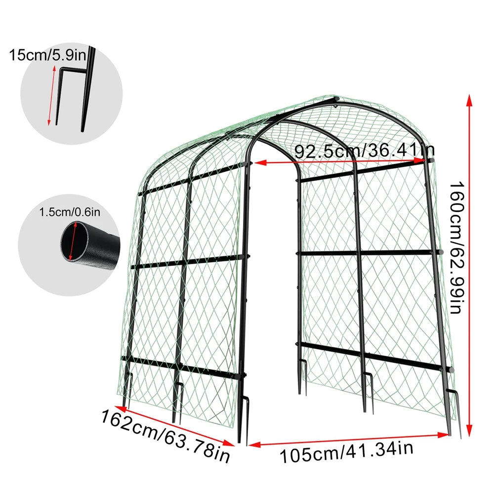 Wisfor U Shaped Metal Tall Garden Trellis for Climbing Plants