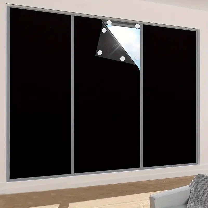 Blackout Window Film Cloth Self-Adhesive for Travel