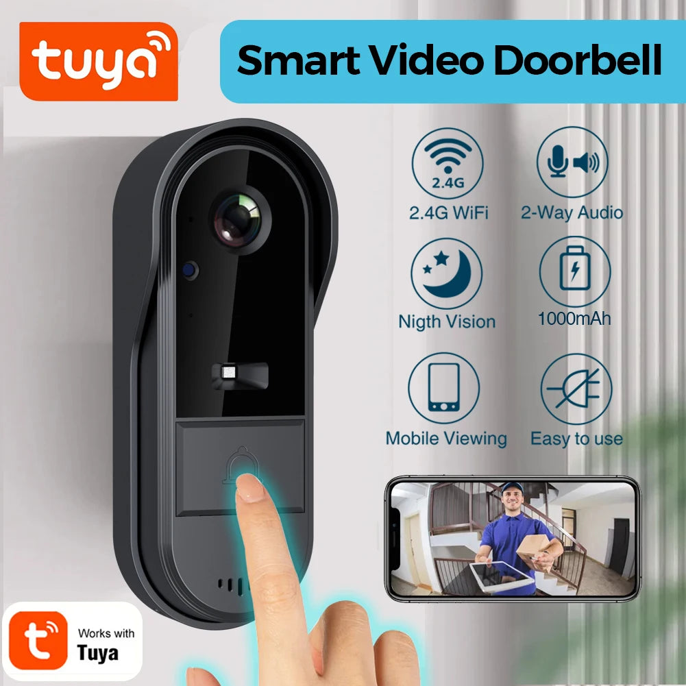XBIBI WiFi Doorbell 1080P Two Way Audio Waterproof Storage