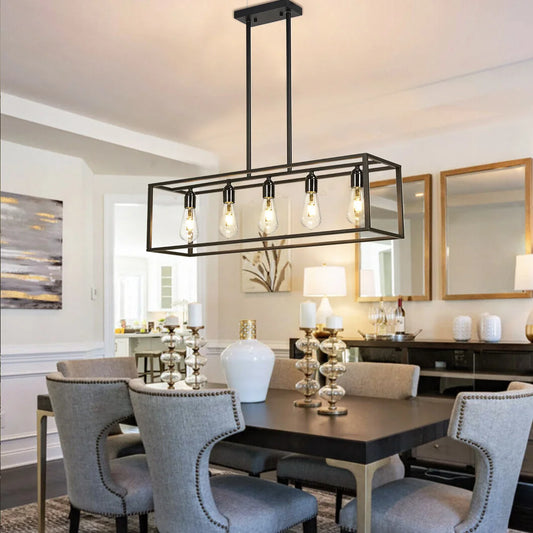 Industrial Iron Pendant Ceiling Light For Kitchen Island Dining Room