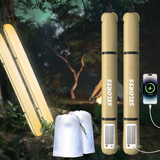 Solar Camping Lantern 2000mAh Folding Portable Light Waterproof