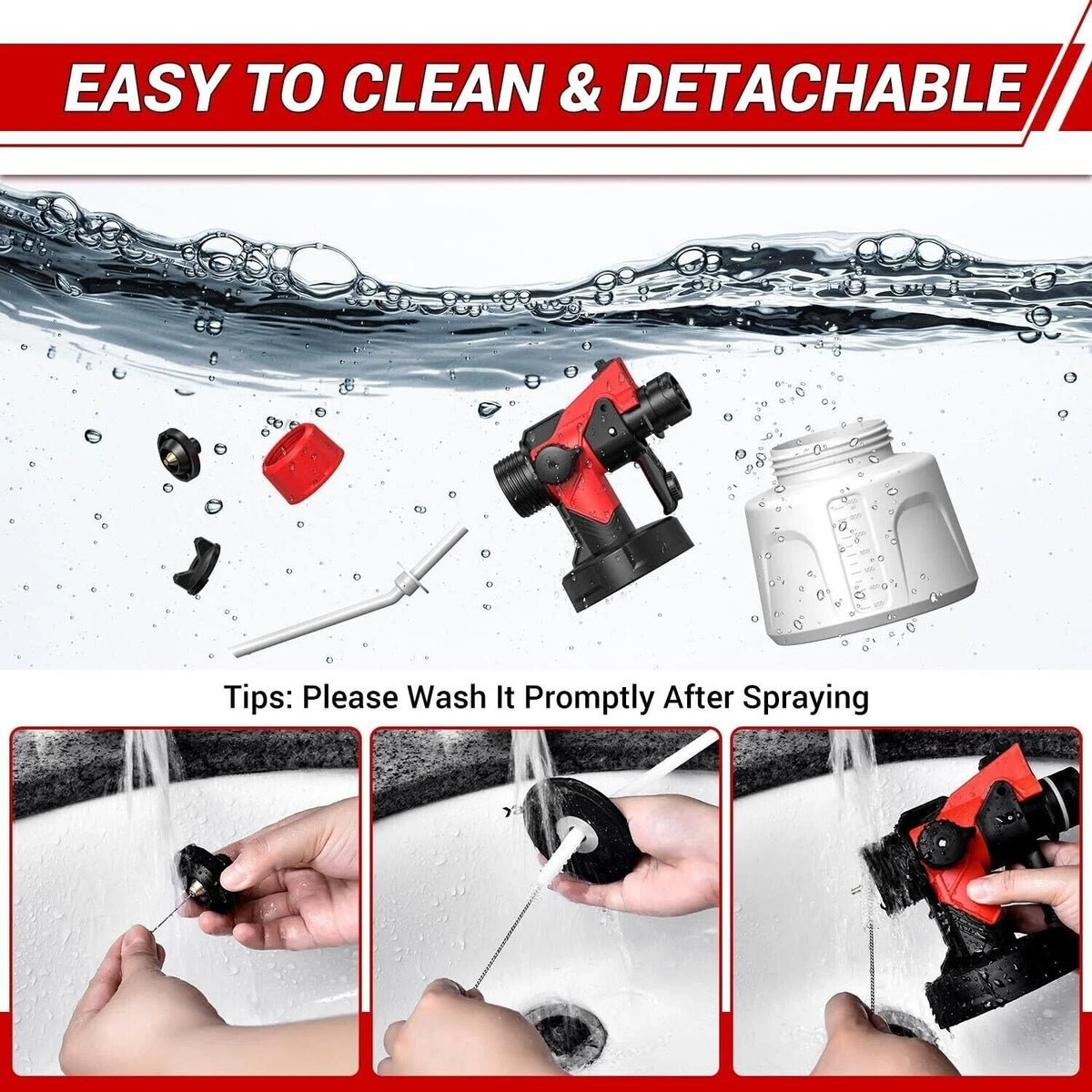 1400ML Electric Spray Gun 850W High Power Paint Sprayer