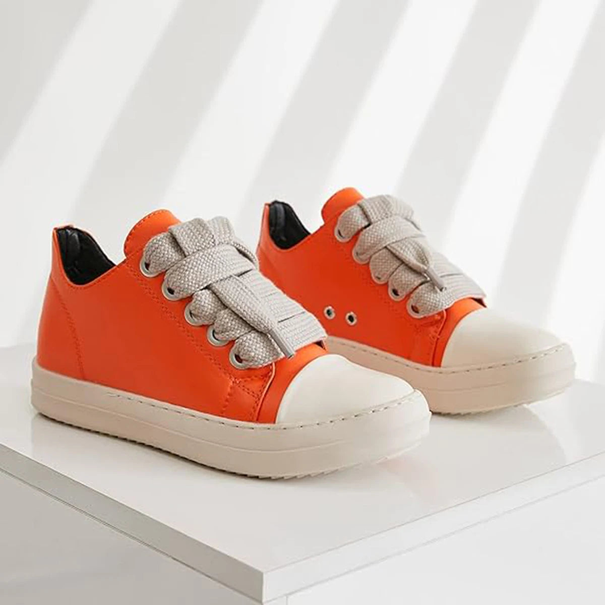 Men's Casual Shoes Waterproof Low Cut Flat Bottom Minimalist College-Style