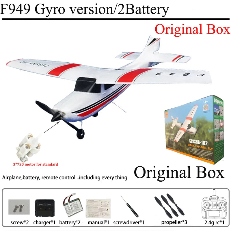 Wltoys F949 3CH RC Fixed Wing Airplane RTF With Gyroscope