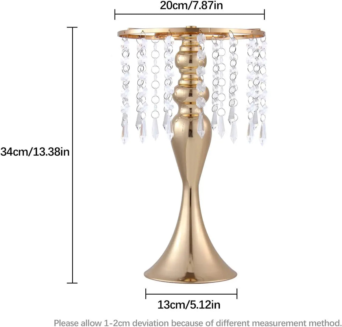 Vincigant Metal Flower Stands With Crystal Beads Wedding Centerpieces