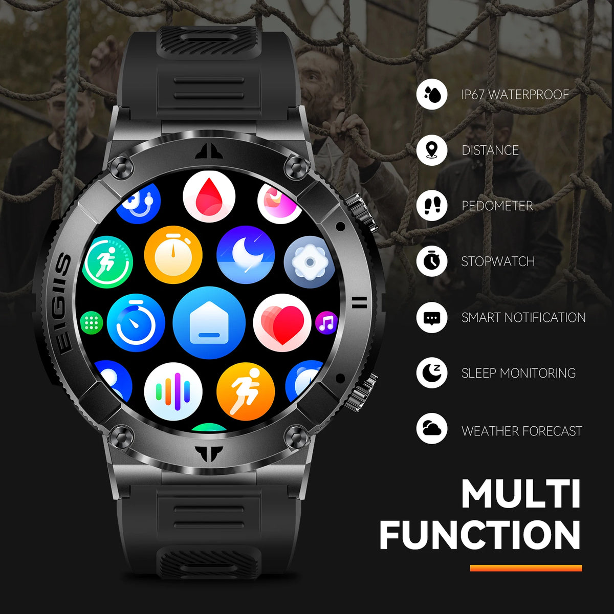 LaNikar Smartwatch TFT Display Bluetooth Calling Blood Pressure Health Monitor