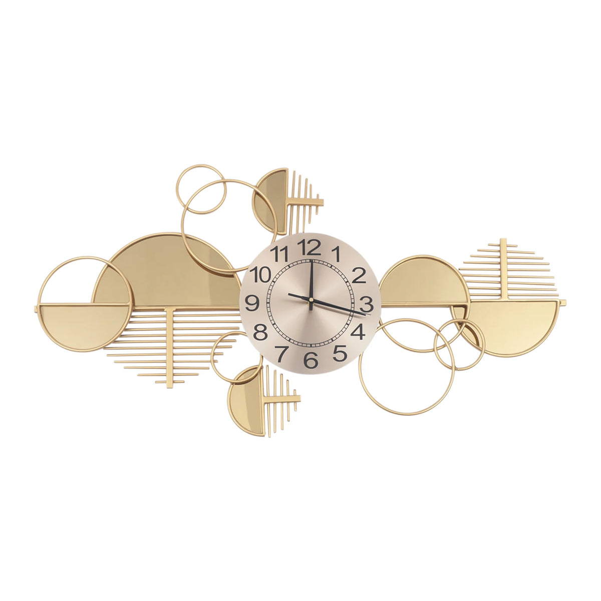 Modern Geometric Wall Clock With Silent Quartz Movement