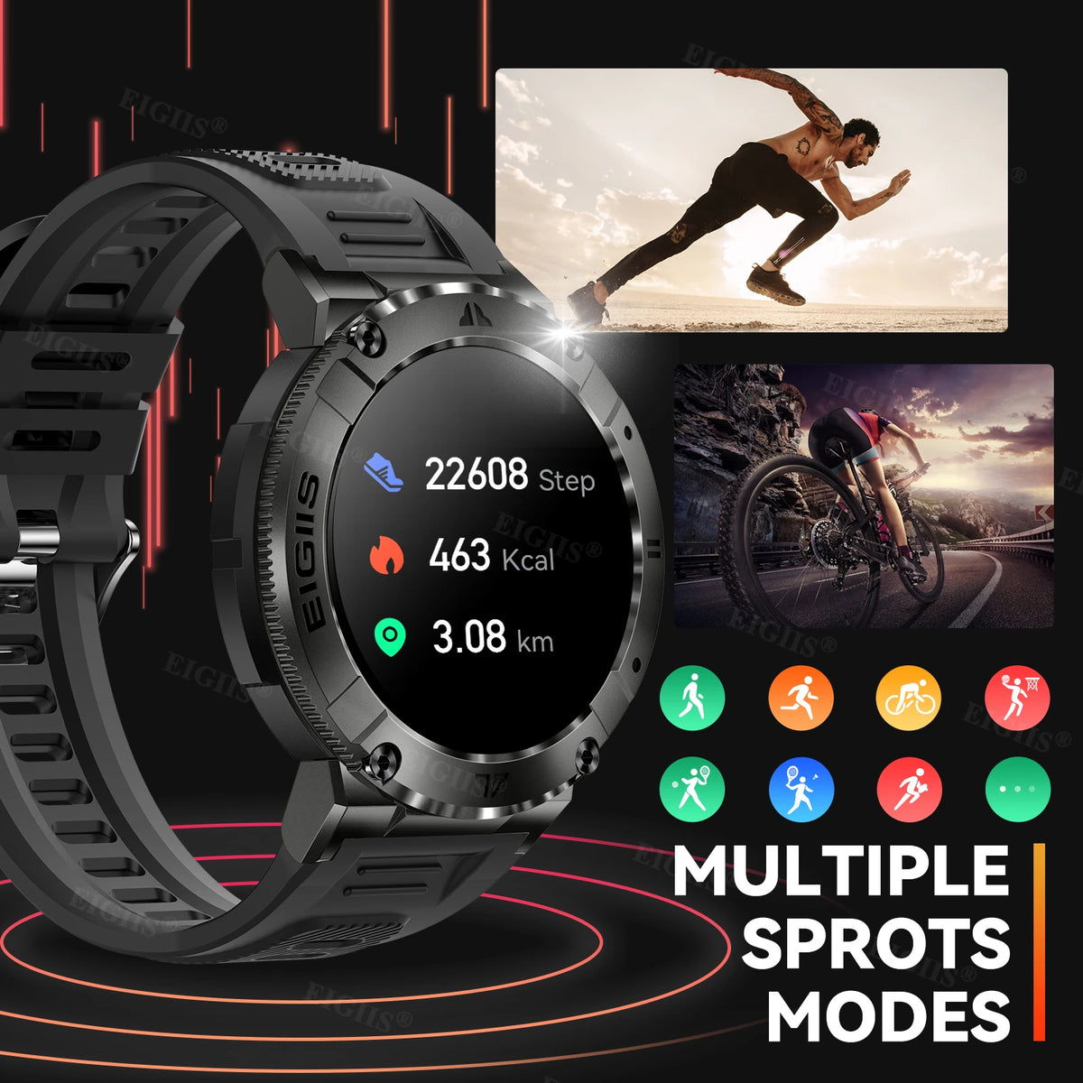 LaNikar Smartwatch TFT Display Bluetooth Calling Blood Pressure Health Monitor