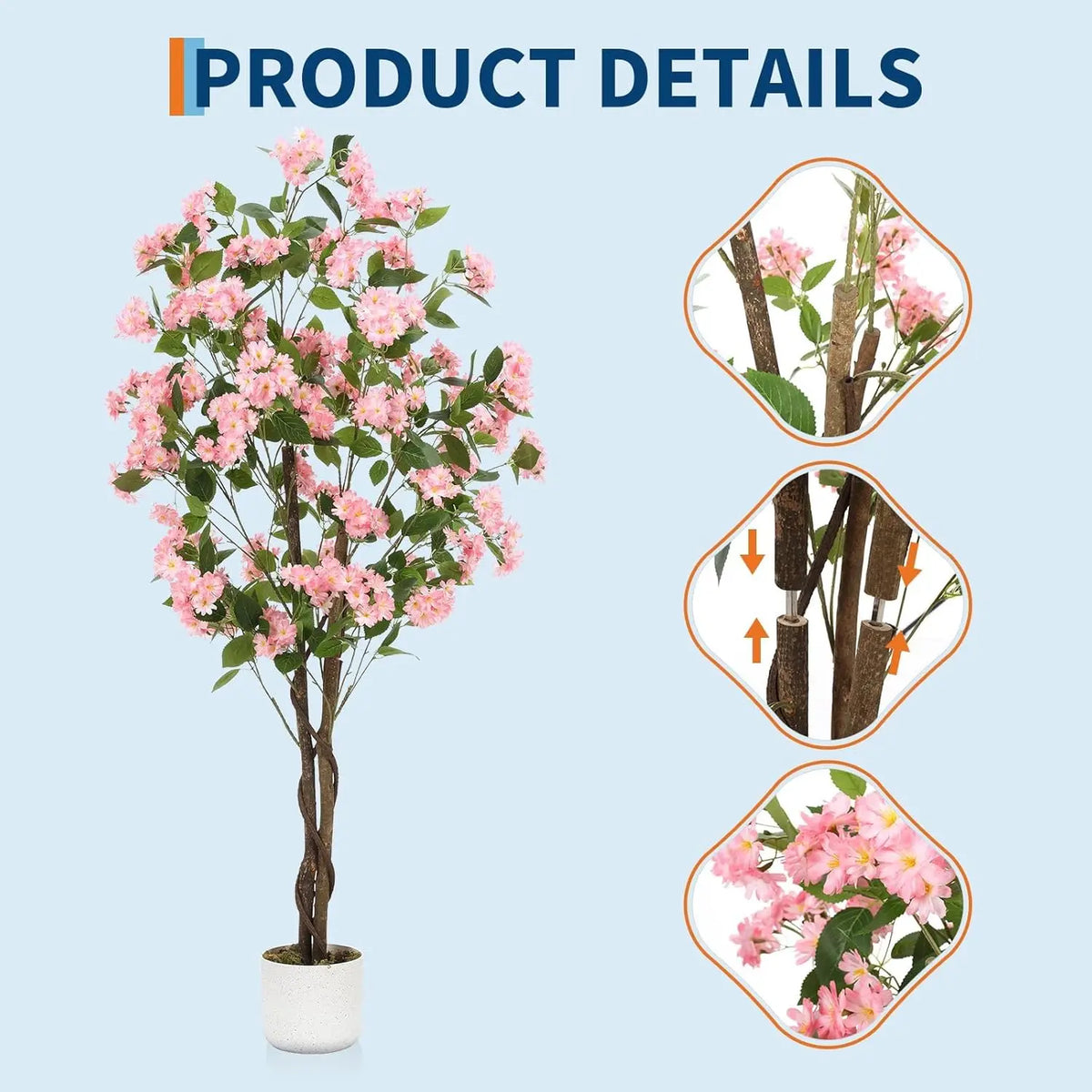 HiMISS Artificial Osmanthus Tree In Potted Planter For Home Decor