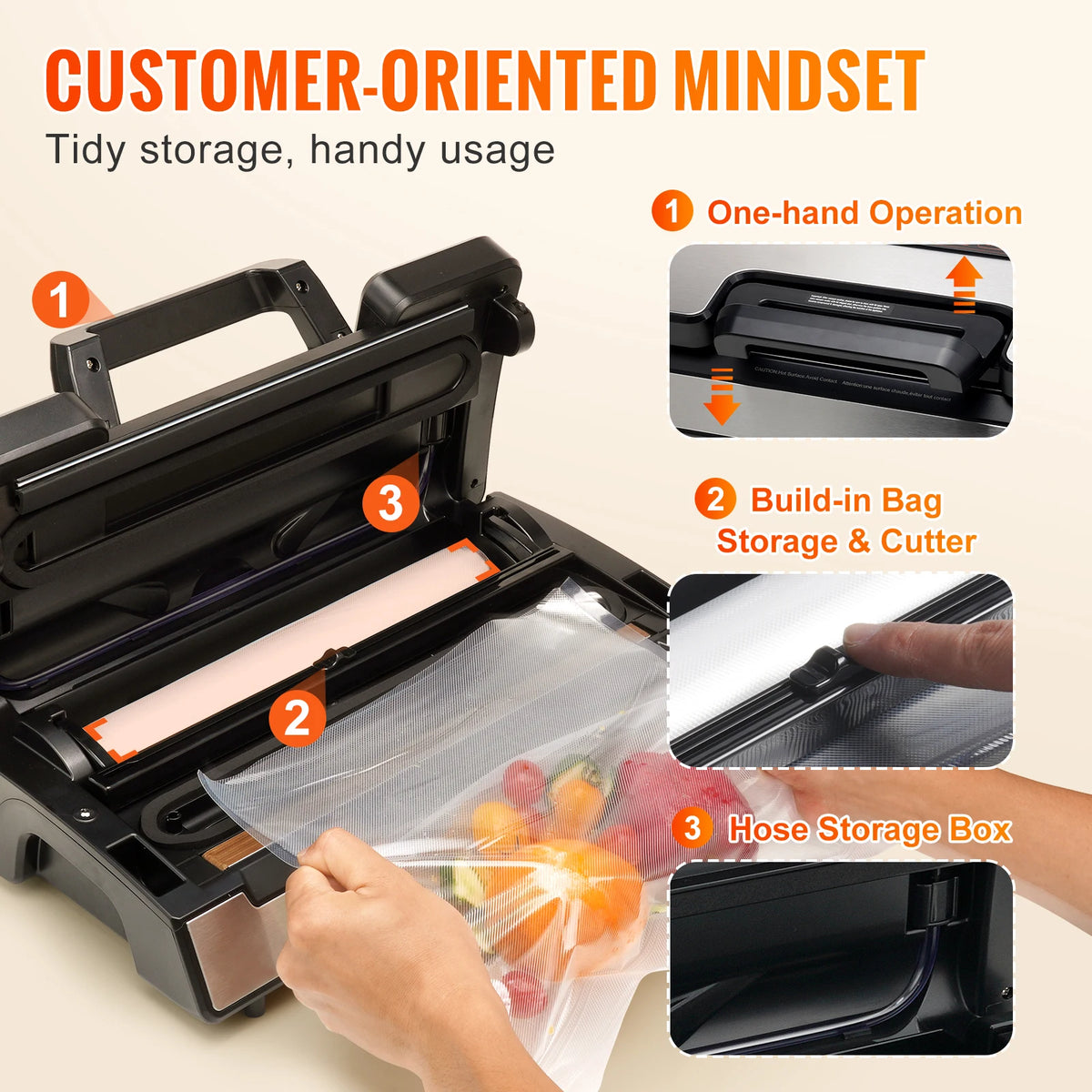 SucceBuy Vacuum Sealer Machine 130W 90Kpa With Free Vacuum Bags