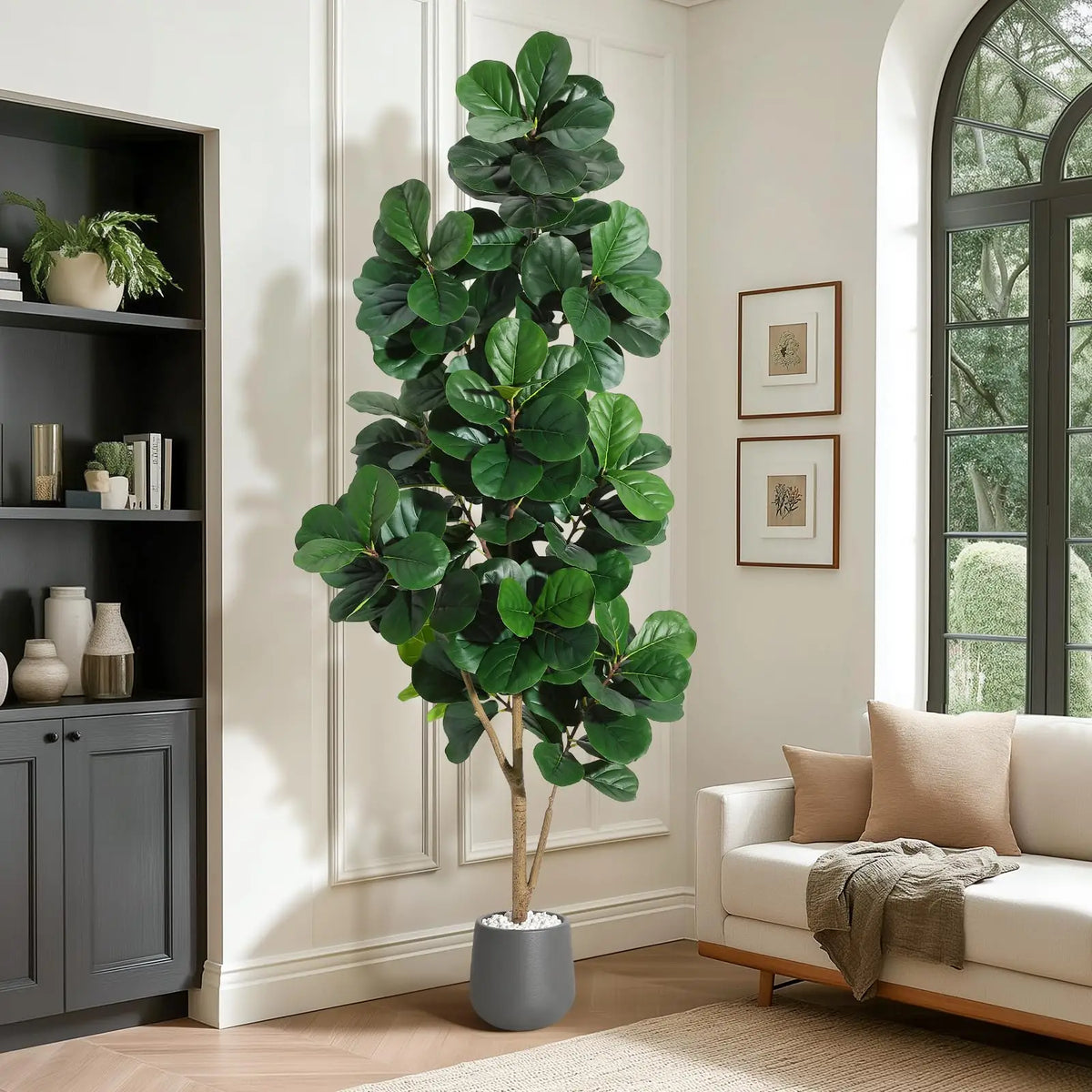 Realistic Artificial Fiddle Leaf Fig Tree Indoor Decor