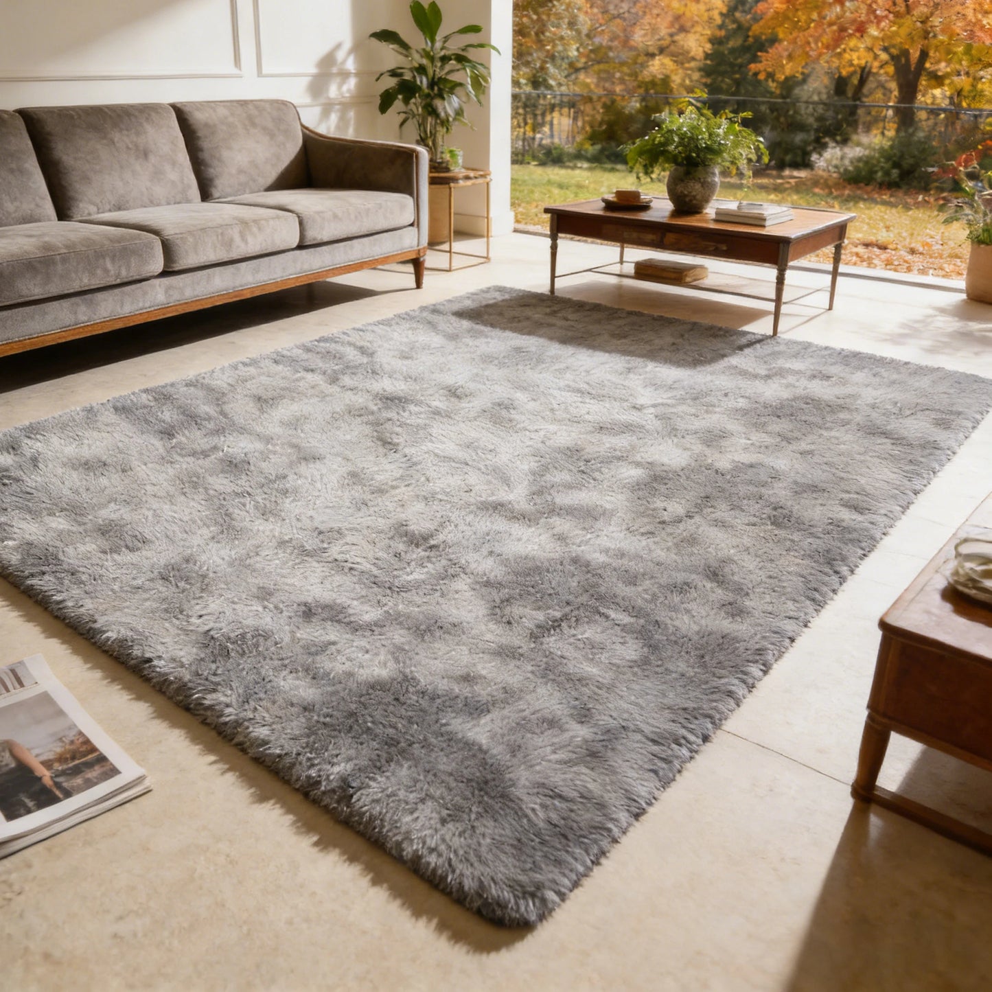 Ultra Soft Shag Rug For Living Room And Bedroom Decor