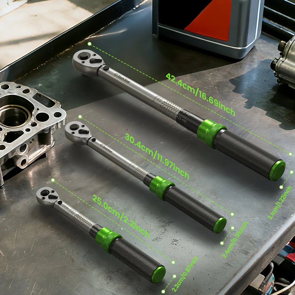 TaskStar Preset Click Torque Wrench Set DualScale Precision