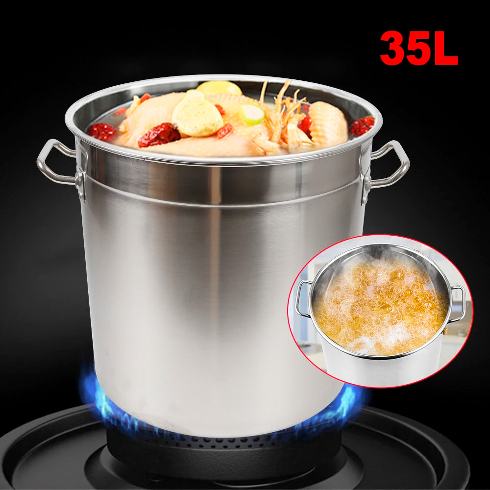 Stainless Steel Multipurpose Stock Pot With Lid For Home Use