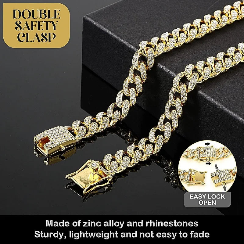 Luxury Stainless Steel Dog Chain Collar Pet Jewelry Necklace