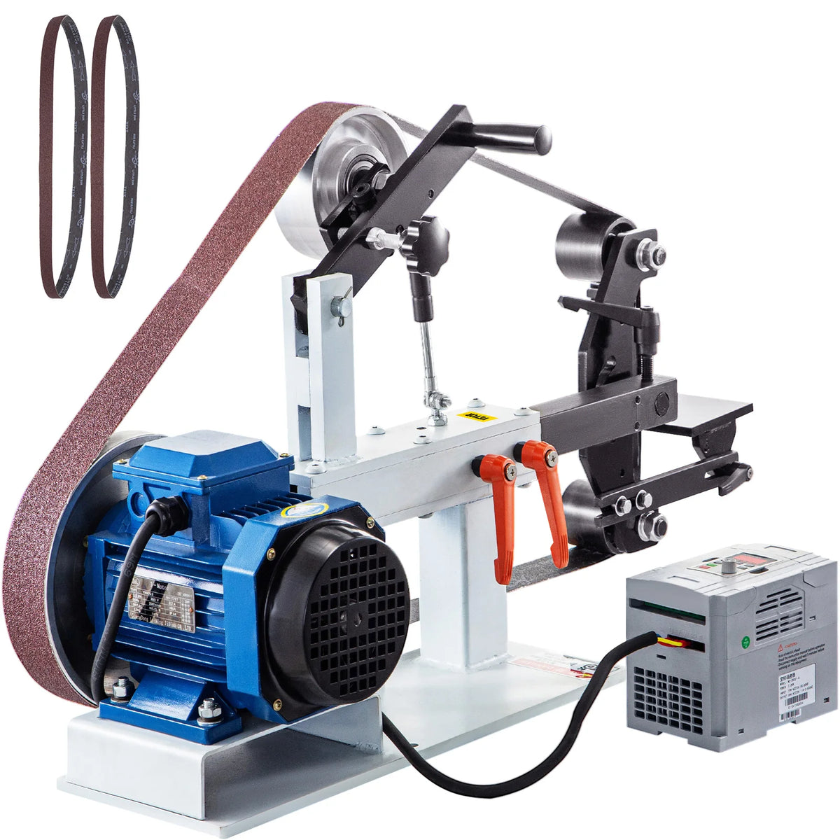 SucceBuy 1.5KW Belt Grinder With 2 Belts And Variable Speed