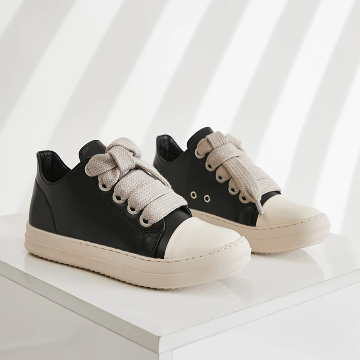 Men's Casual Shoes Waterproof Low Cut Flat Bottom Minimalist College-Style