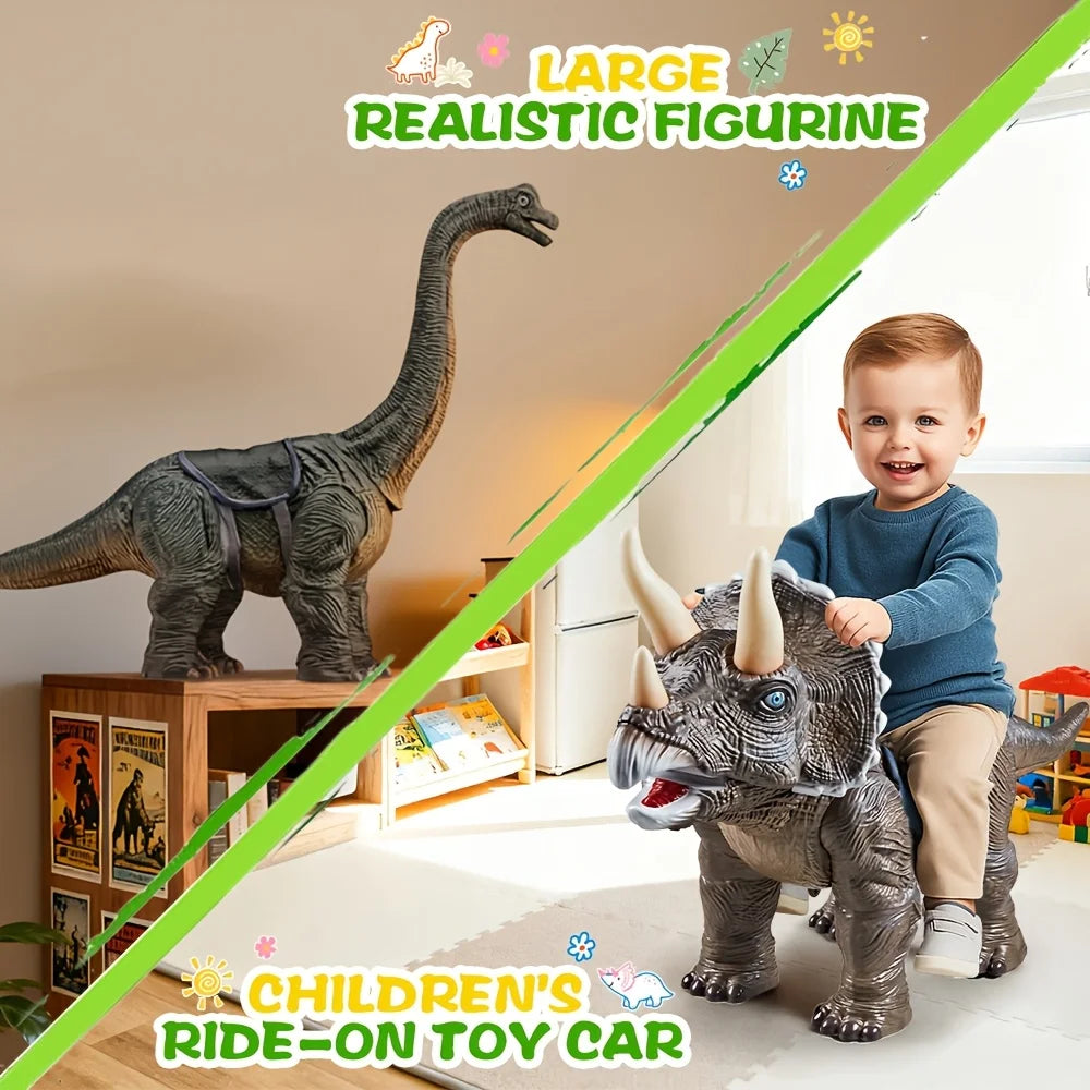 Realistic Dinosaur Ride On Toy Car With Sound And Light