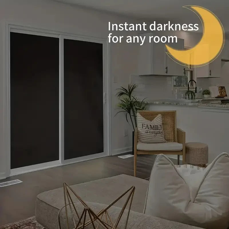 Blackout Window Film Cloth Self-Adhesive for Travel