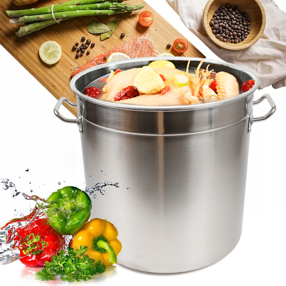 Stainless Steel Multipurpose Stock Pot With Lid For Home Use