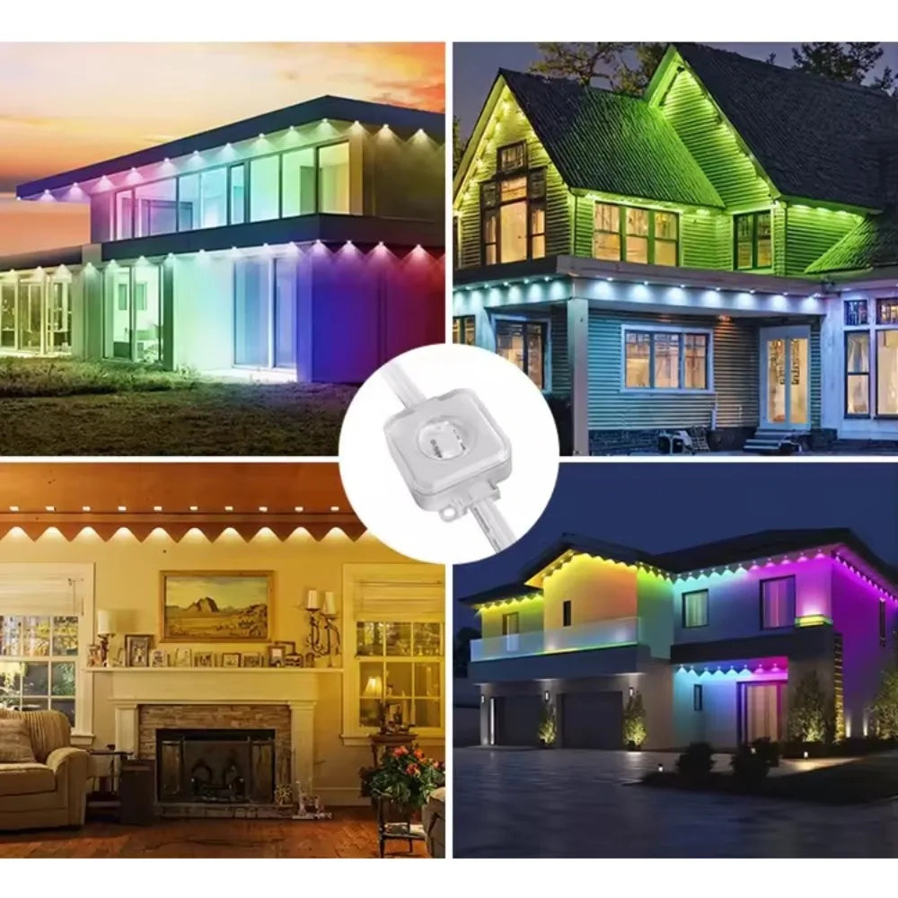MIMIRGB Smart Outdoor LED String Lights IP67 With App Control Music Sync