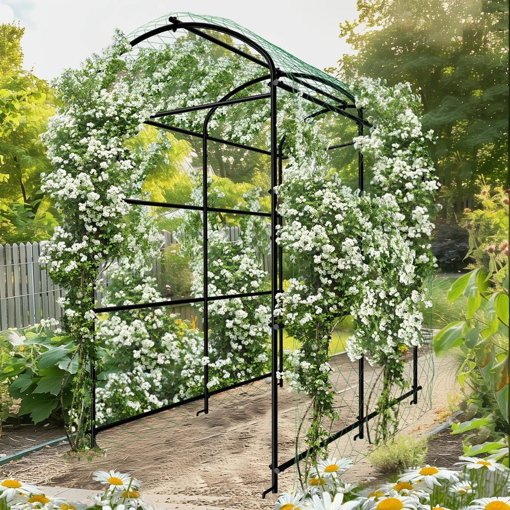 Wisfor U Shaped Metal Tall Garden Trellis for Climbing Plants