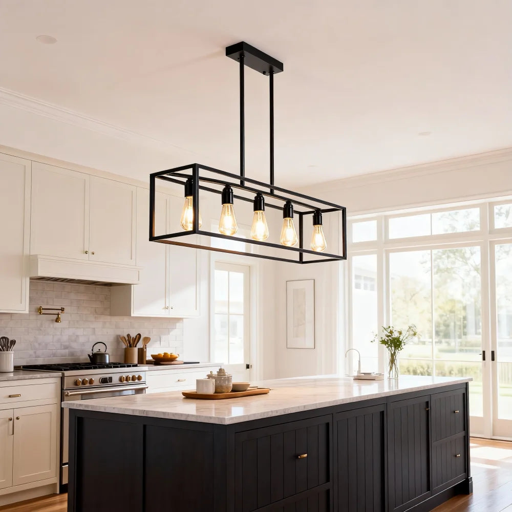 Industrial Iron Pendant Ceiling Light For Kitchen Island Dining Room