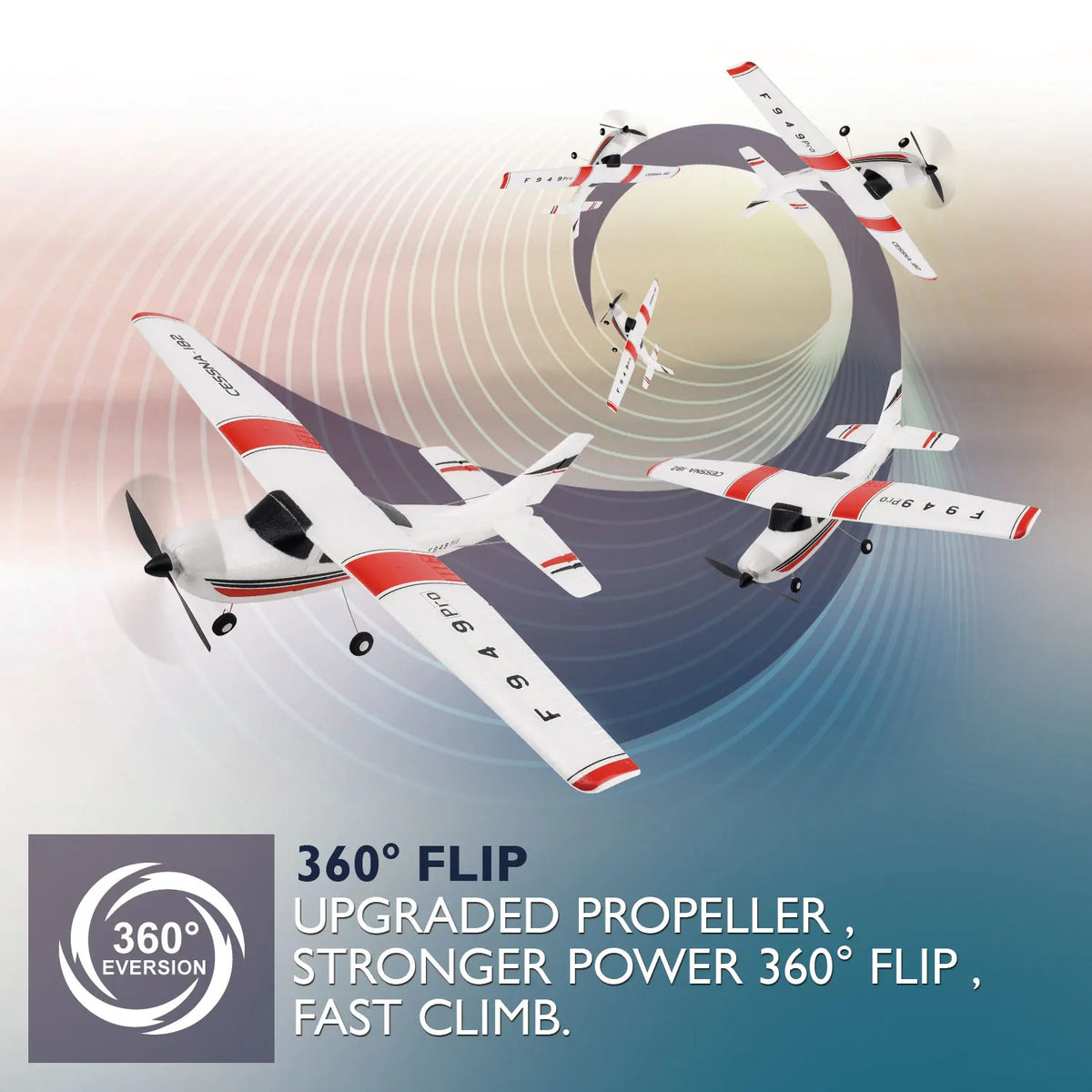 Wltoys F949 3CH RC Fixed Wing Airplane RTF With Gyroscope